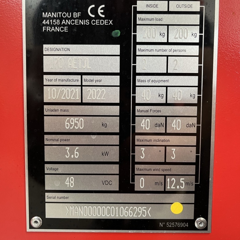 Hubarbeitsbühne Manitou 170AETJL