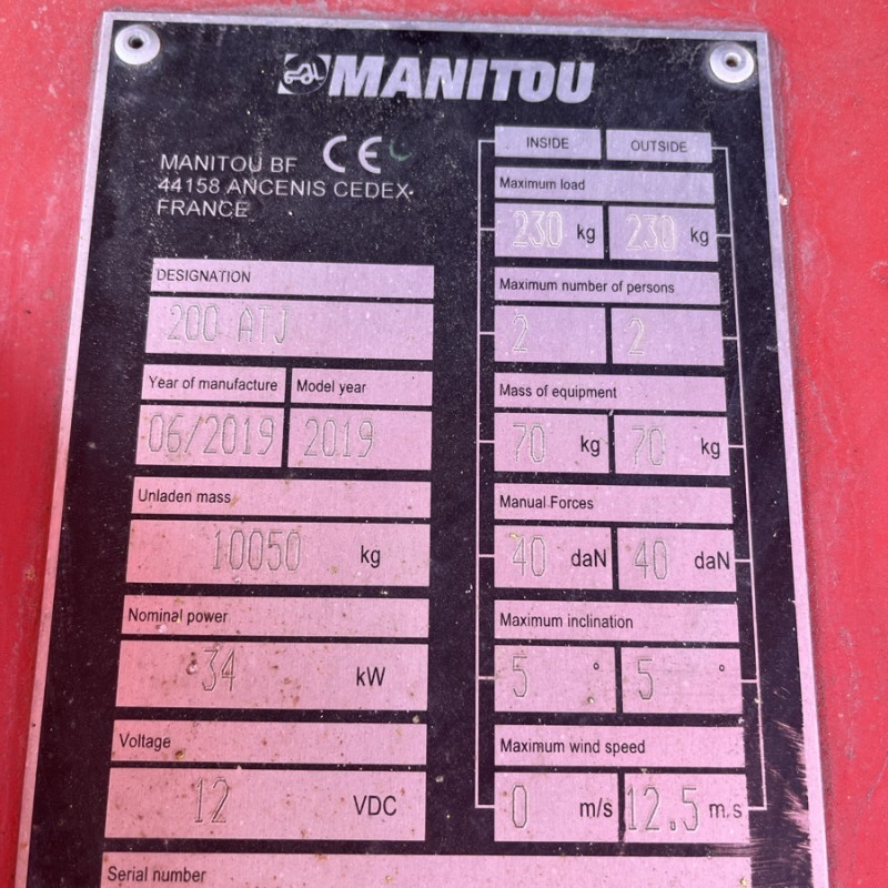 Hubarbeitsbühne Manitou 200ATJ