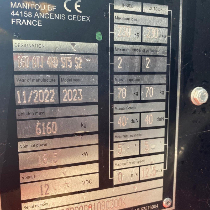 Hubarbeitsbühne Manitou 160ATJ